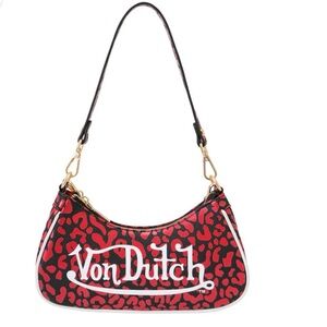 NWT Von Dutch Red Cheetah 🐆 Print Shoulder Bag